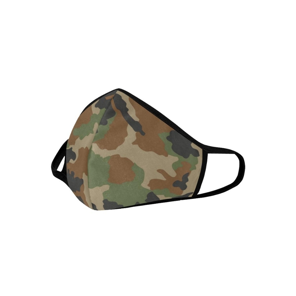 Woodland Camouflage Pattern 3D Mouth Mask